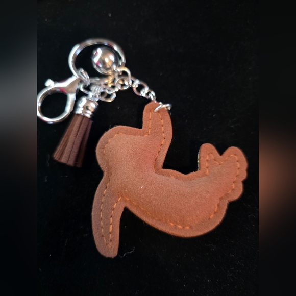 Sparkly Rhinestone Sloth Bag Charm /  Keychain with Tassel - Picture 2 of 2